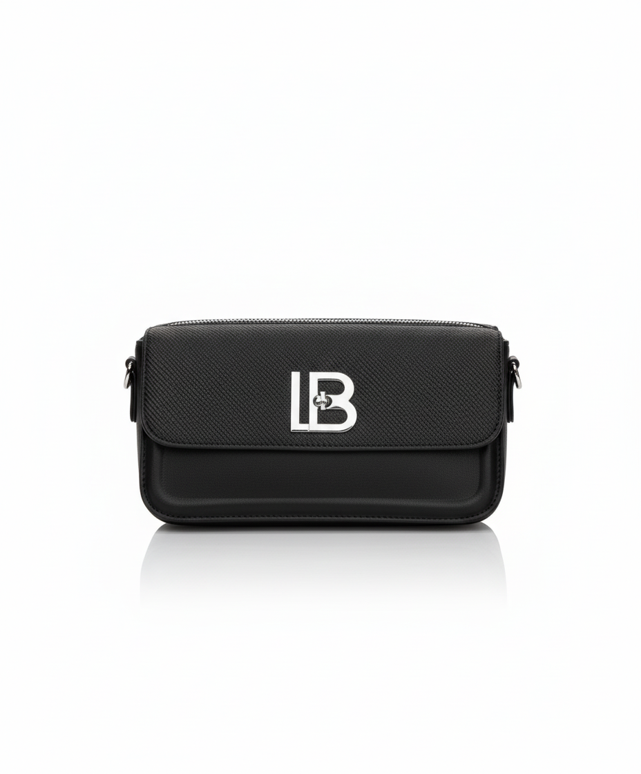 LB Versatile Messenger Bag: Textured Flap & Adjustable Strap