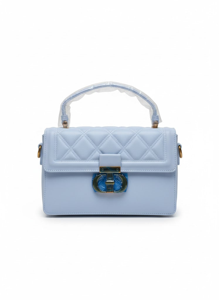 Chic Quilted Messenger Bags: Modern Top-Handle Totes with Distinctive Gold Buckle