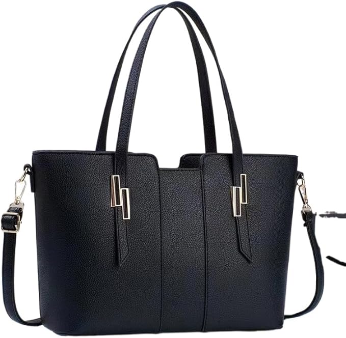 Women's Leather Bags, Large Capacity Office Work Handbags, Top-Handle Bags, Waterproof Simple Tote Bags
