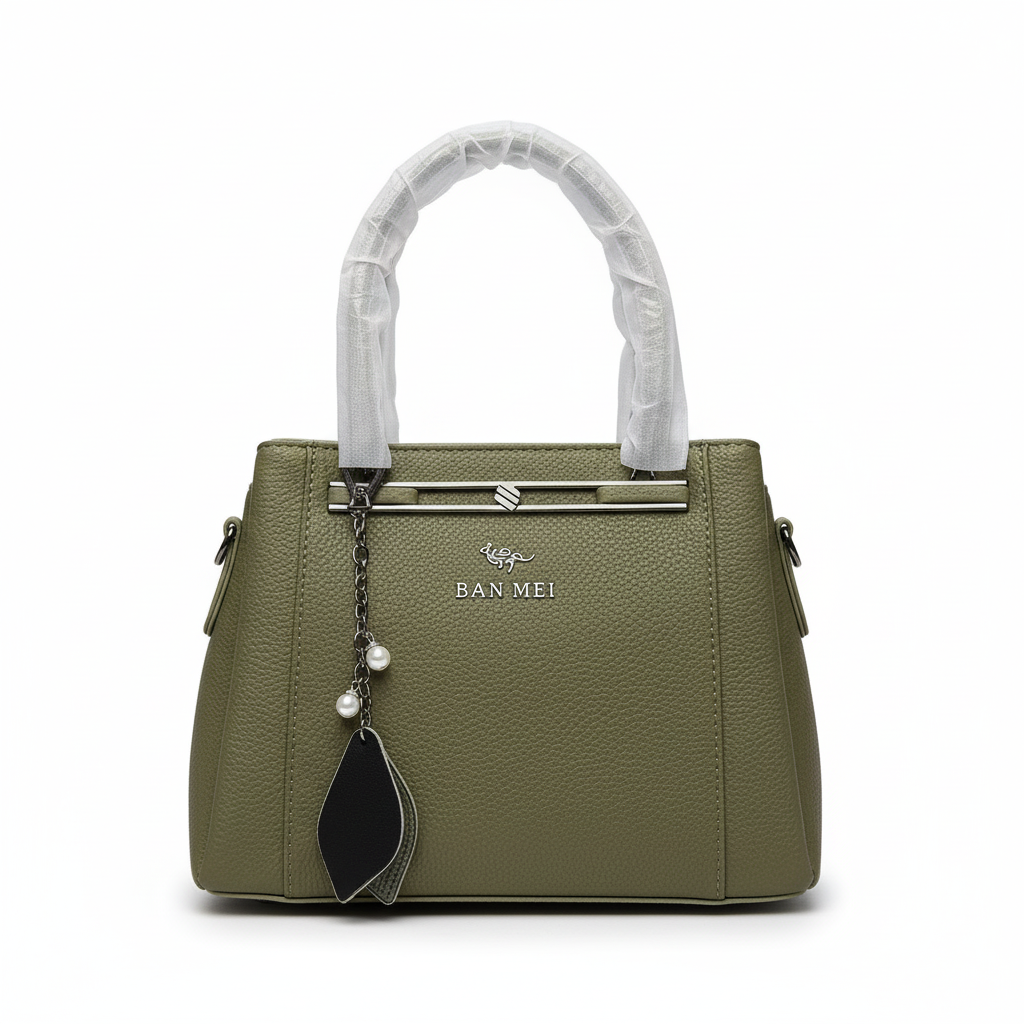 The BAN MEI Collection: Chic & Spacious Everyday Handbags | Modern Totes with Pearl Charm"