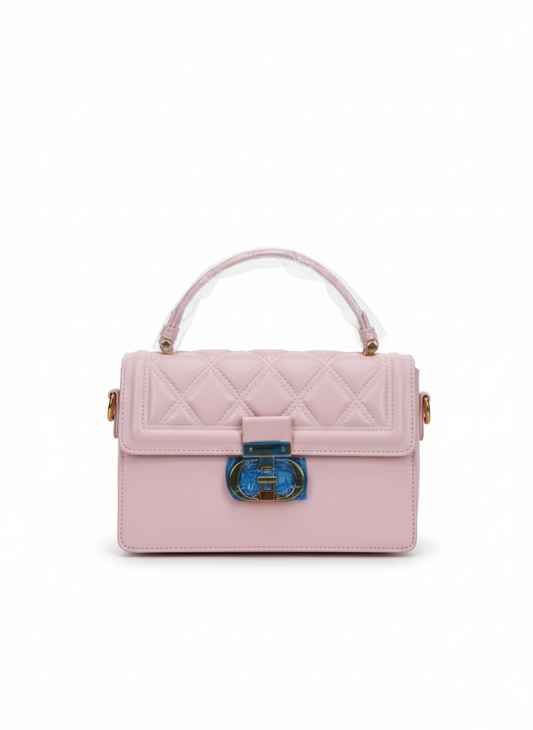 Chic Quilted Messenger Bags: Modern Top-Handle Totes with Distinctive Gold Buckle