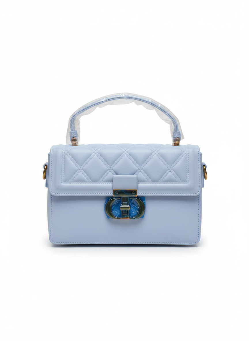 Chic Quilted Messenger Bags: Modern Top-Handle Totes with Distinctive Gold Buckle