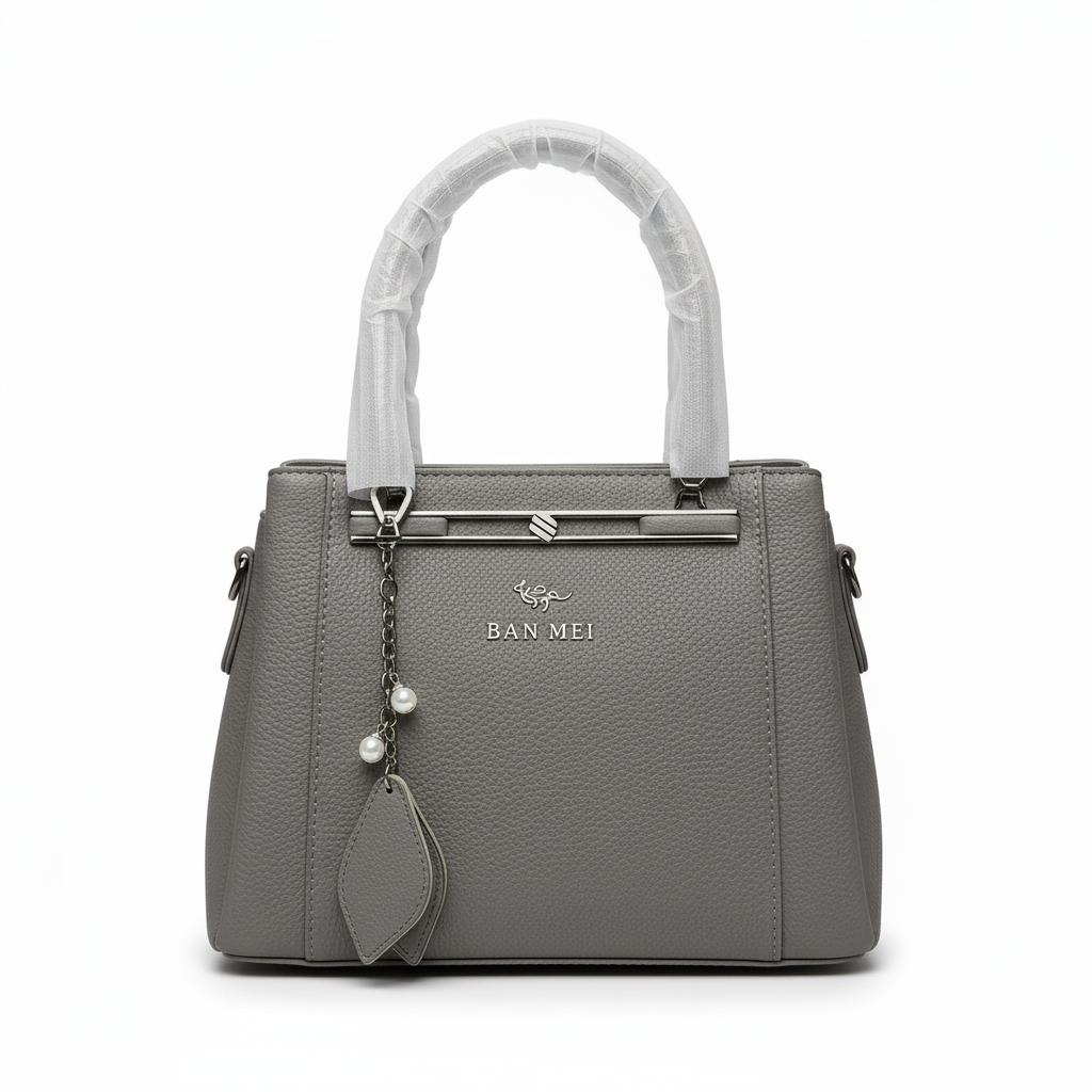 The BAN MEI Collection: Chic & Spacious Everyday Handbags | Modern Totes with Pearl Charm"
