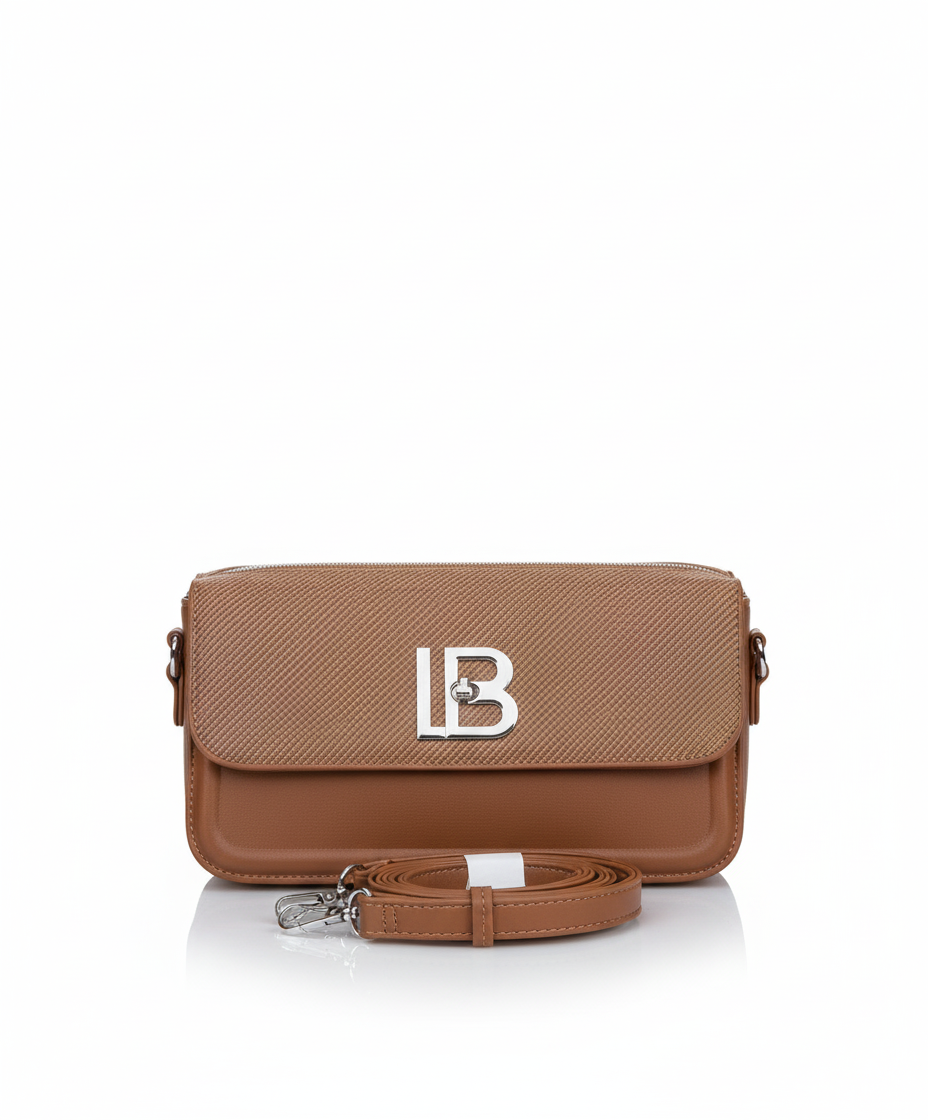 LB Versatile Messenger Bag: Textured Flap & Adjustable Strap